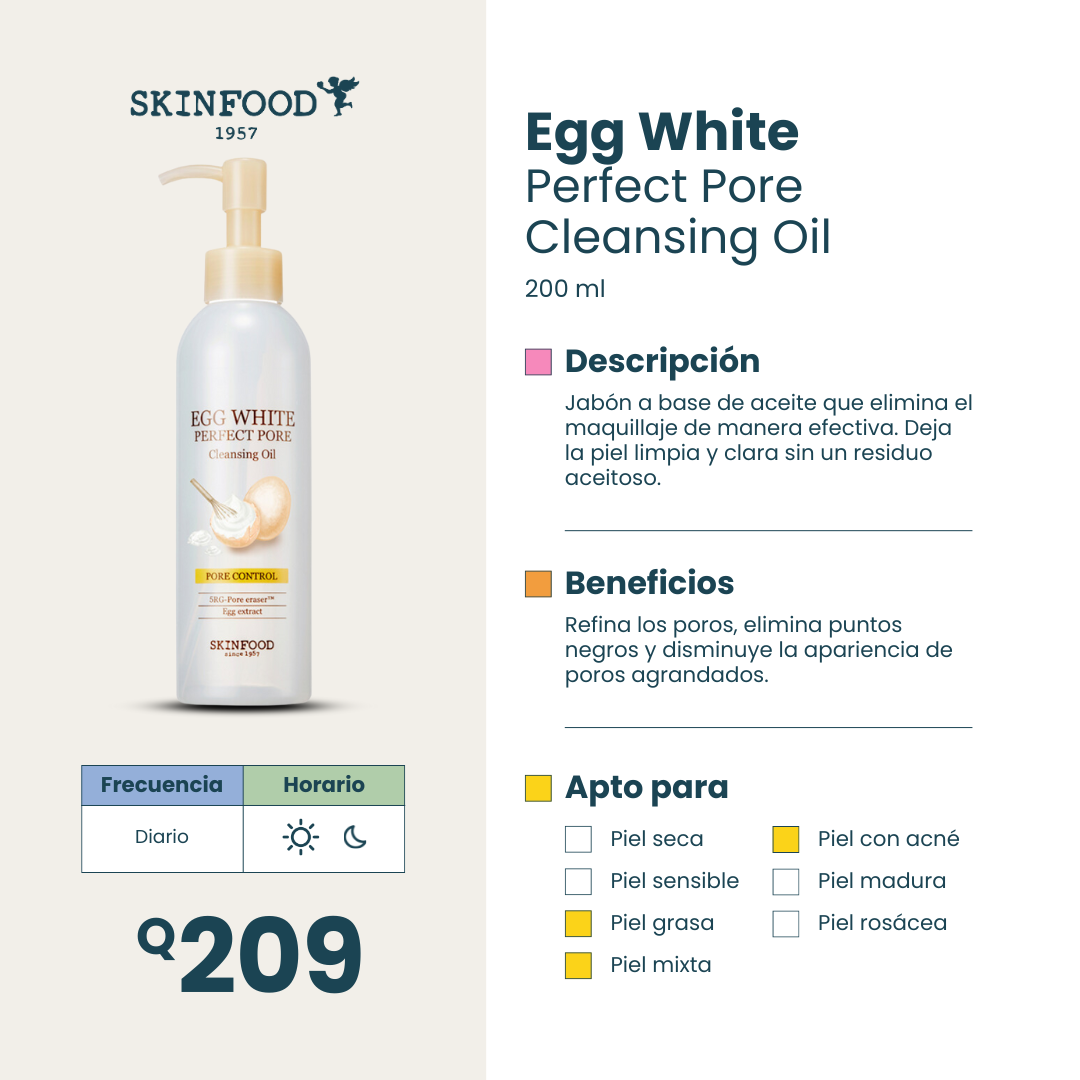 EGG WHITE PERFECT PORE CLEANSING OIL - Imagen 3